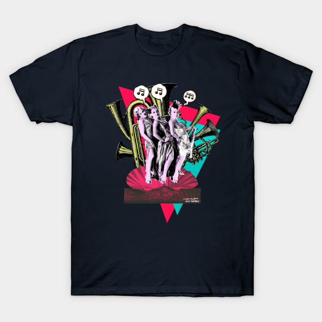 The punk Three Graces, by Maximiliano Lopez Barrios T-Shirt by Grafixo Sur